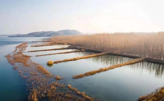 航拍五莲墙夼水库这里的冬天很美