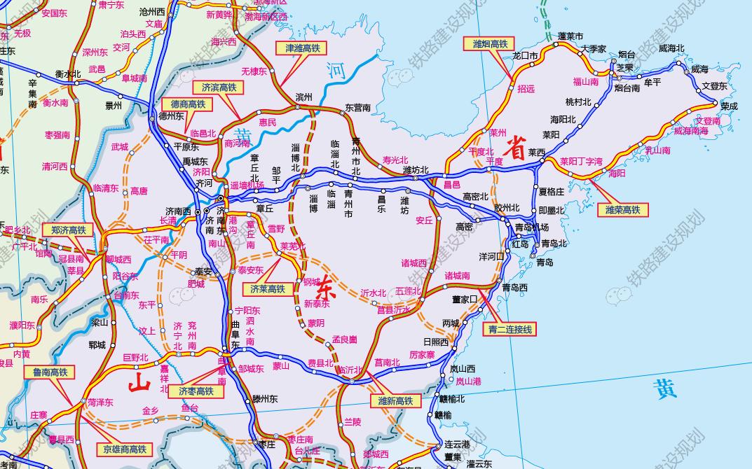 分别为:京沪高铁辅助通道天津至潍坊段,潍坊至新沂段和济滨高铁,京雄