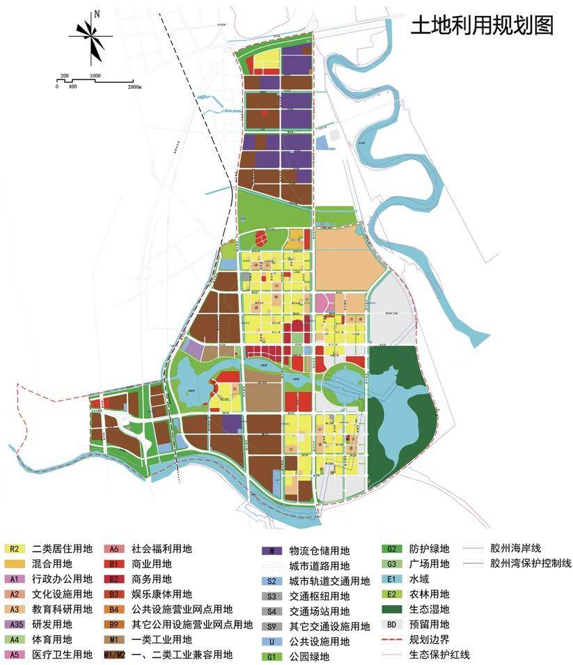 总面积约4492平方公里胶州湾产业基地控规出炉规划为高端智慧新区