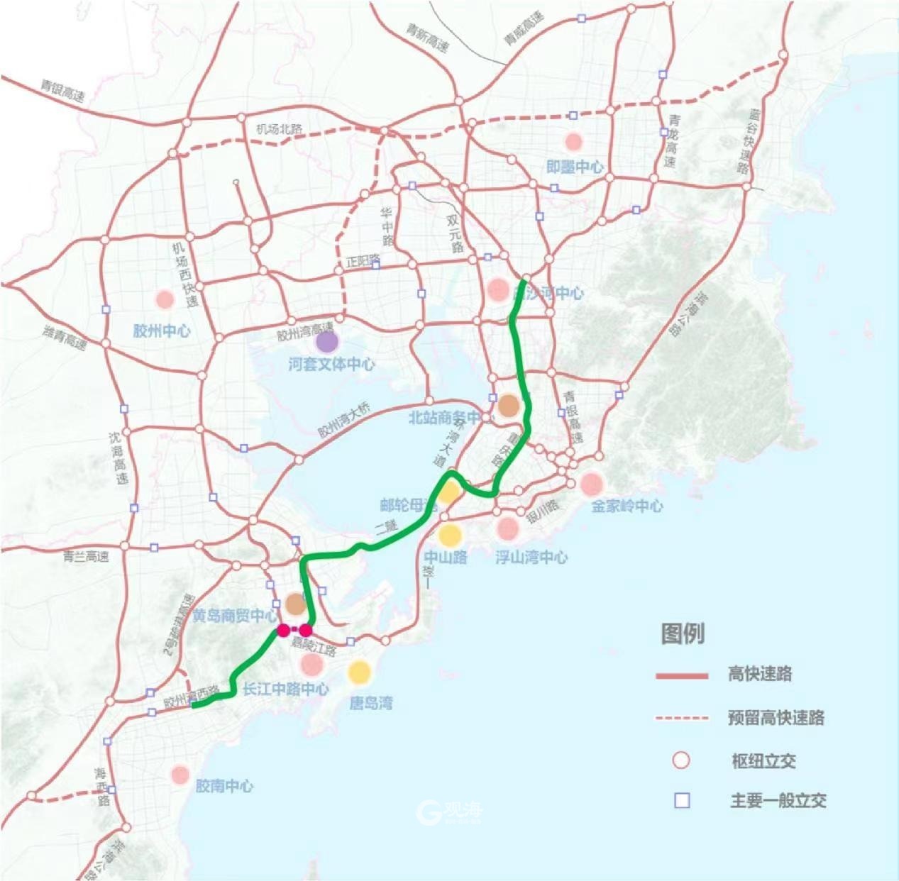 西海岸嘉陵江路规划图片