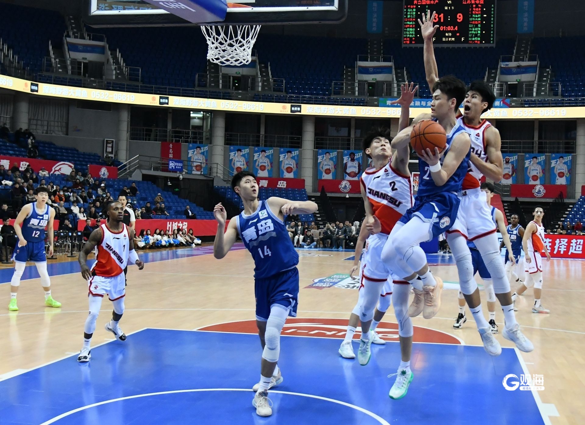 车轮战大胜江苏青岛国信男篮坐稳联赛前八
