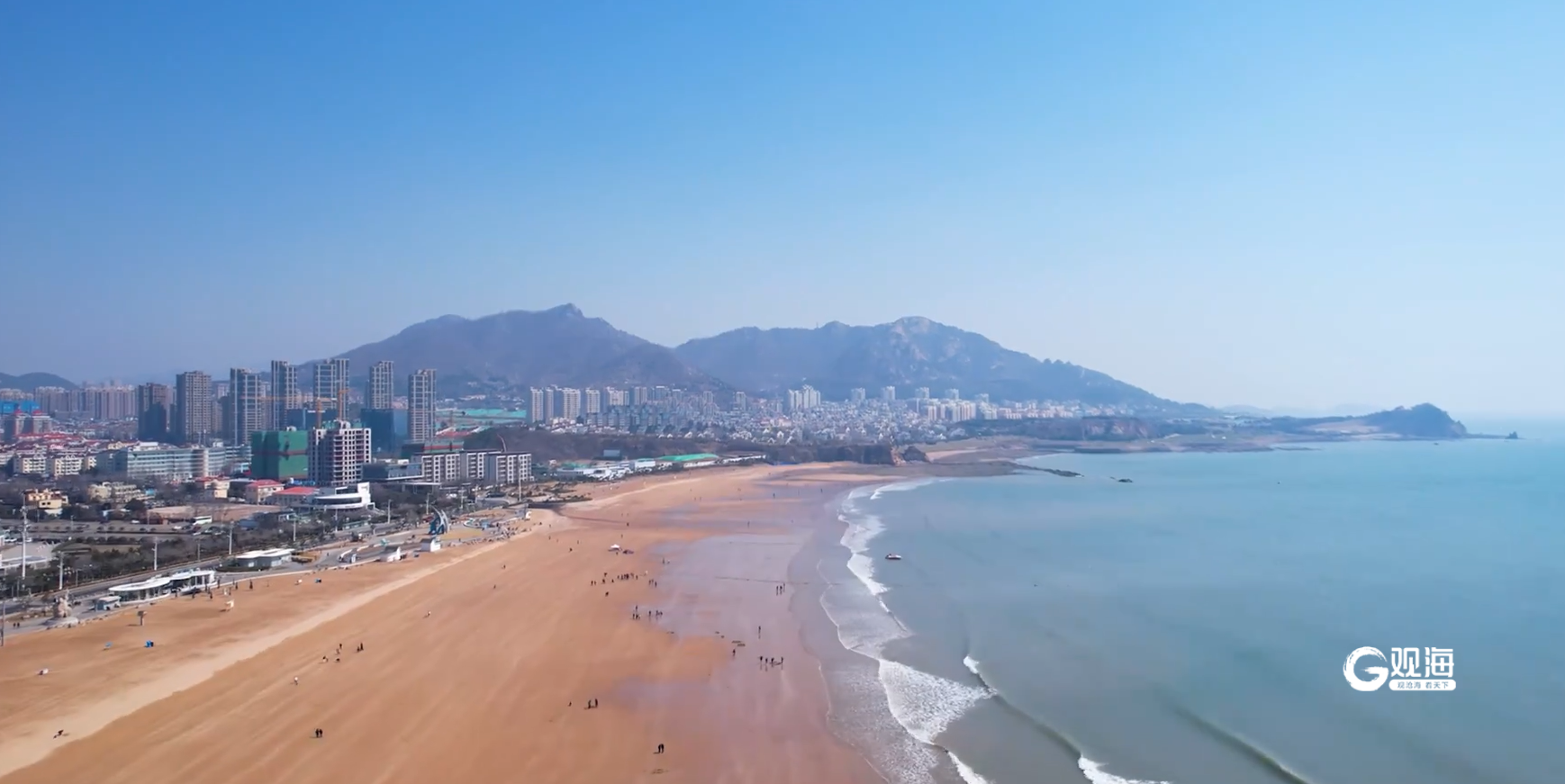 青岛大海海水浴场图片