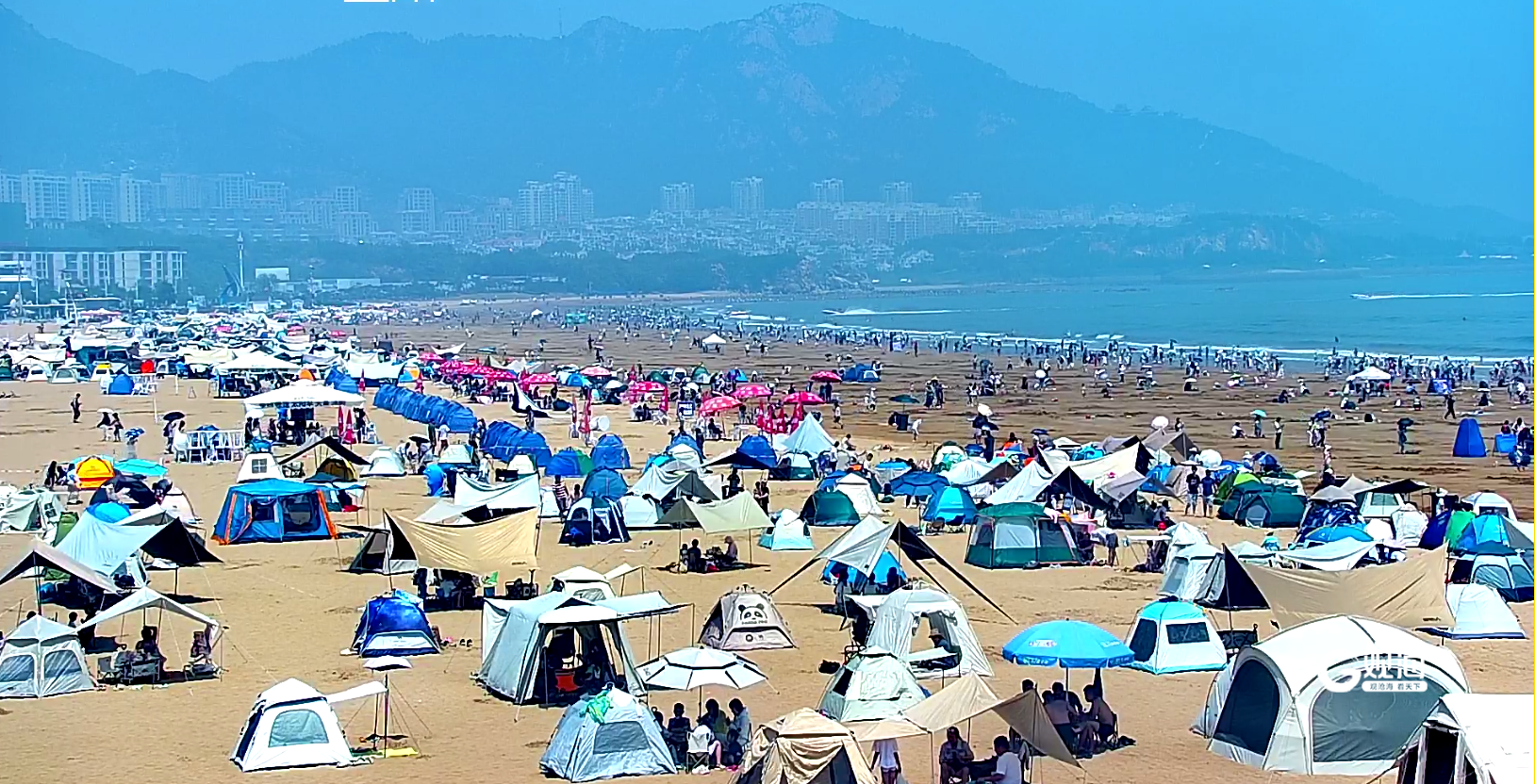 青岛大海海水浴场图片