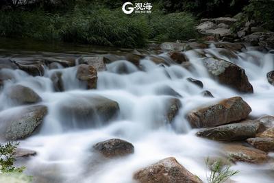 丝绸般柔滑 这是慢门下九水的瀑布 