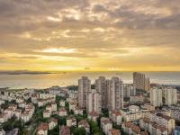 大船落日，“观海001”看到这样的胶州湾