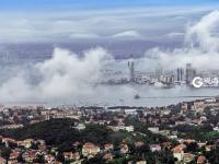 如梦幻天空之城 云中朦胧的青岛更令人心醉