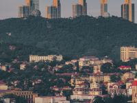 大船落日，“观海001”看到这样的胶州湾