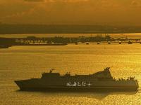 大船落日，“观海001”看到这样的胶州湾