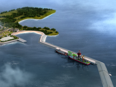 大洋钻探船的码头工程全面开建，计划2022年6月底竣工
