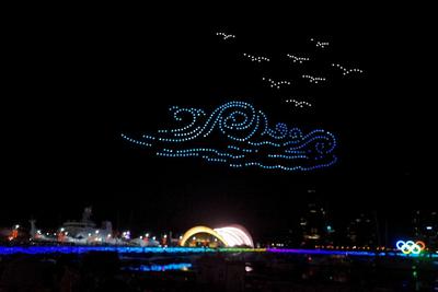 震撼！看这500架无人机点亮青岛上空