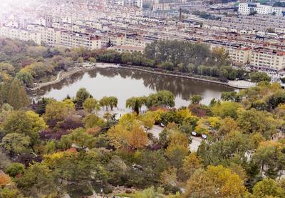 航拍李村公园：美景与烟火气共生