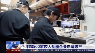 美国今年超500家较大规模企业申请破产，已经达到了10年来的最高点