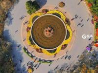 航拍秋日中山公园：这份壁纸请收好