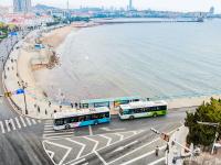 实拍！这可能是青岛最美的“海景公交站”
