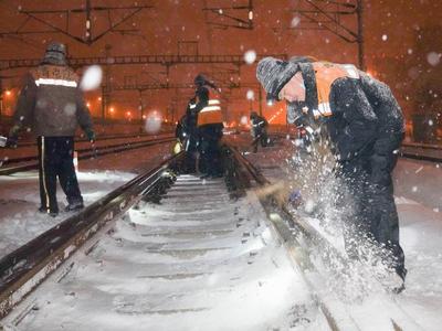 “雪窝子”迎来大雪 铁路人连夜战风雪