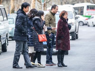 零下5度的清晨 寒潮来袭又见“鹅毛雪”