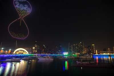 500架无人机升空迎新年