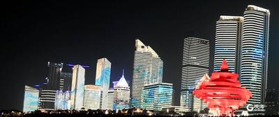 影视镜头里的青岛”系列⑦浮山湾灯光秀：光影变幻的滨海夜景
