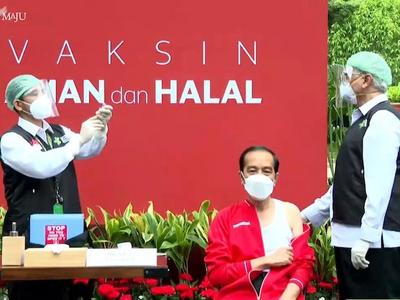 印尼总统佐科注射第二针中国新冠疫苗，表示将加速普及新冠疫苗接种