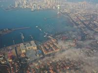 青岛现平流雾奇观，云蒸霞蔚宛如仙境！