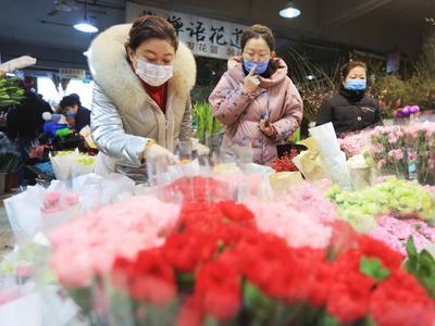 鲜花年货成“标配” 姹紫嫣红迎新春