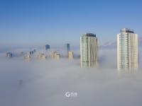 航拍平流雾美景 如梦似幻宛如仙境