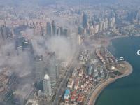 500米瞰去，青岛前海秒变“天空之城”