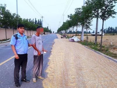 村民晾晒800公斤小麦被盗，胶州民警30小时追回