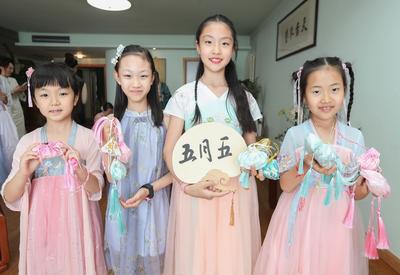 端午到，香包俏！青岛汉服萌娃巧手做香囊