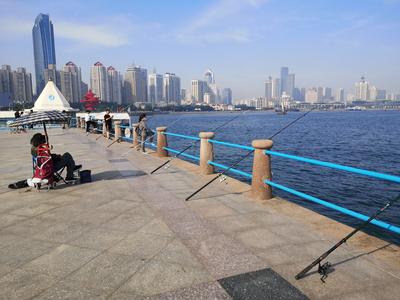 记者在现场|音乐广场垂钓、捞海菜成风 甩杆甩线存隐患