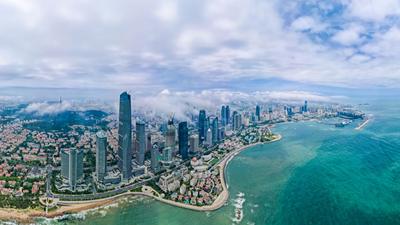 青岛夏日绝美平流雾 6张屏保级航拍图来了