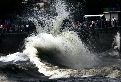 “烟花”逼近！一起看看这些年台风“撩”起的巨浪