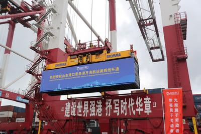 青岛港再添新航线！万海航运美西线正式开通，成今年开通的第16条外贸线路