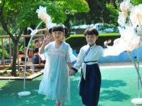 解锁中秋新技能！青岛萌娃穿汉服过节