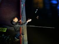 秋风里的惬意 李村河成了夜钓好去处