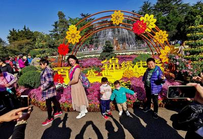 秋日气氛组上线！中山公园赏菊正当时