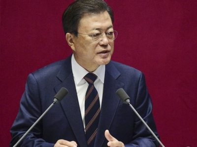 文在寅在韩国国会发表任内最后一次施政演说