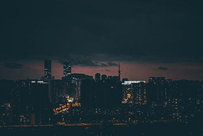 惊艳多图实拍：晚霞与夜幕下的青岛