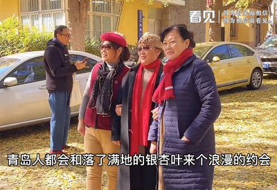 跟成片“镶金边”的银杏落叶合影啥体验？