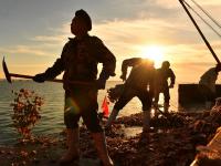 冬天开着渔船播种？实拍青岛“海耕”现场