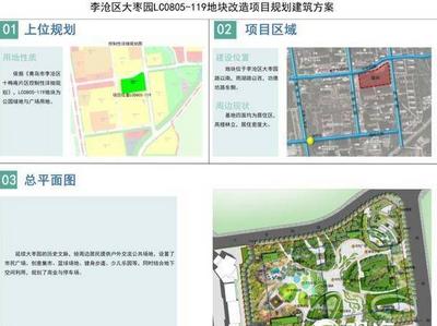 李沧区大枣园一地块规划出炉，拟建公园绿地！