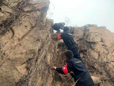老人被困浮山，民警“叠罗汉”相救！现场视频曝光