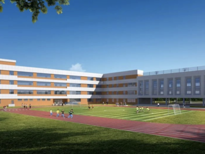 计划明年1月全部完工！西海岸新区富春江路小学扩建工程主体封顶