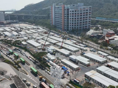 首个中央援建的香港方舱医院青衣方舱医院正式交付使用