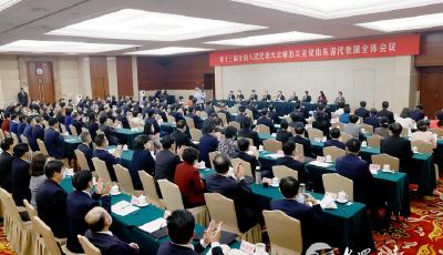 山东代表团举行全体会议总结代表团工作