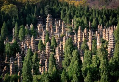 天空之眼瞰登封“天地之中”历史建筑群