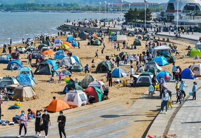 赶海、露营……蓝谷这处宝藏公园火爆出圈