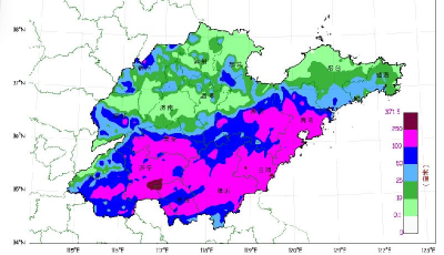 日照下最大！山东今天降水主要集中在鲁南和半岛地区