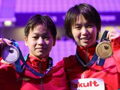 祝贺！陈芋汐、全红婵包揽游泳世锦赛女子十米台冠亚军