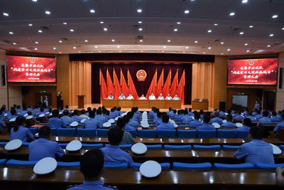 持续攻坚学校、医院、商圈周边交通秩序问题！市北交警召开创建全国文明典范城市誓师大会